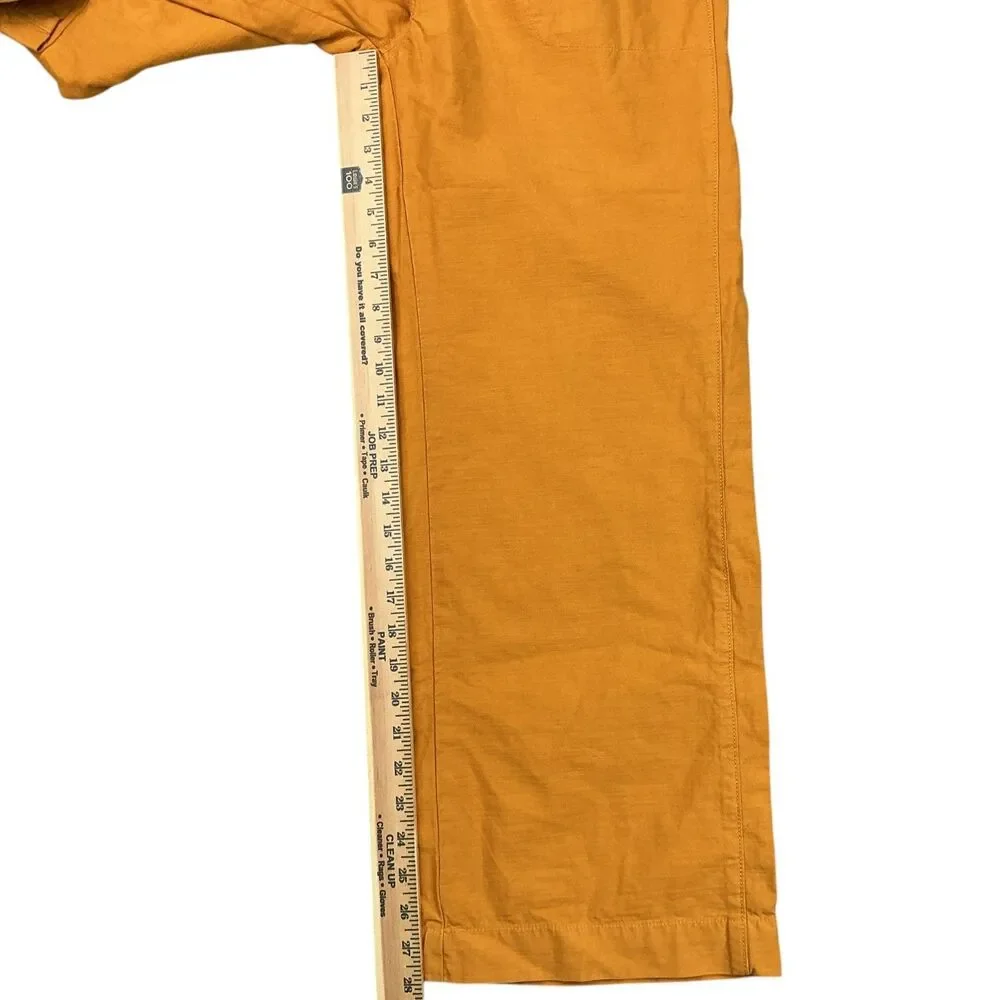 Everlane The Fatigue Apron Jumpsuit Size 4 Linen Organic Cotton Wide-Leg NWT
